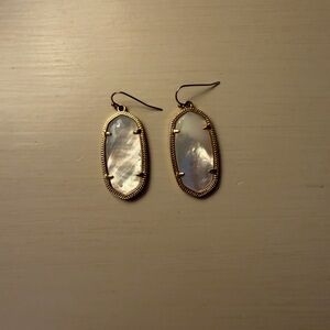Kendra Scott Elegant Silver and Pearl Earrings